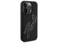 Funda de goma 3D con la firma de Karl Lagerfeld para iPhone 15 Pro Max - Negra Funda de goma 3D con la firma de Karl Lagerfeld para iPhone 15 Pro Max - Negra