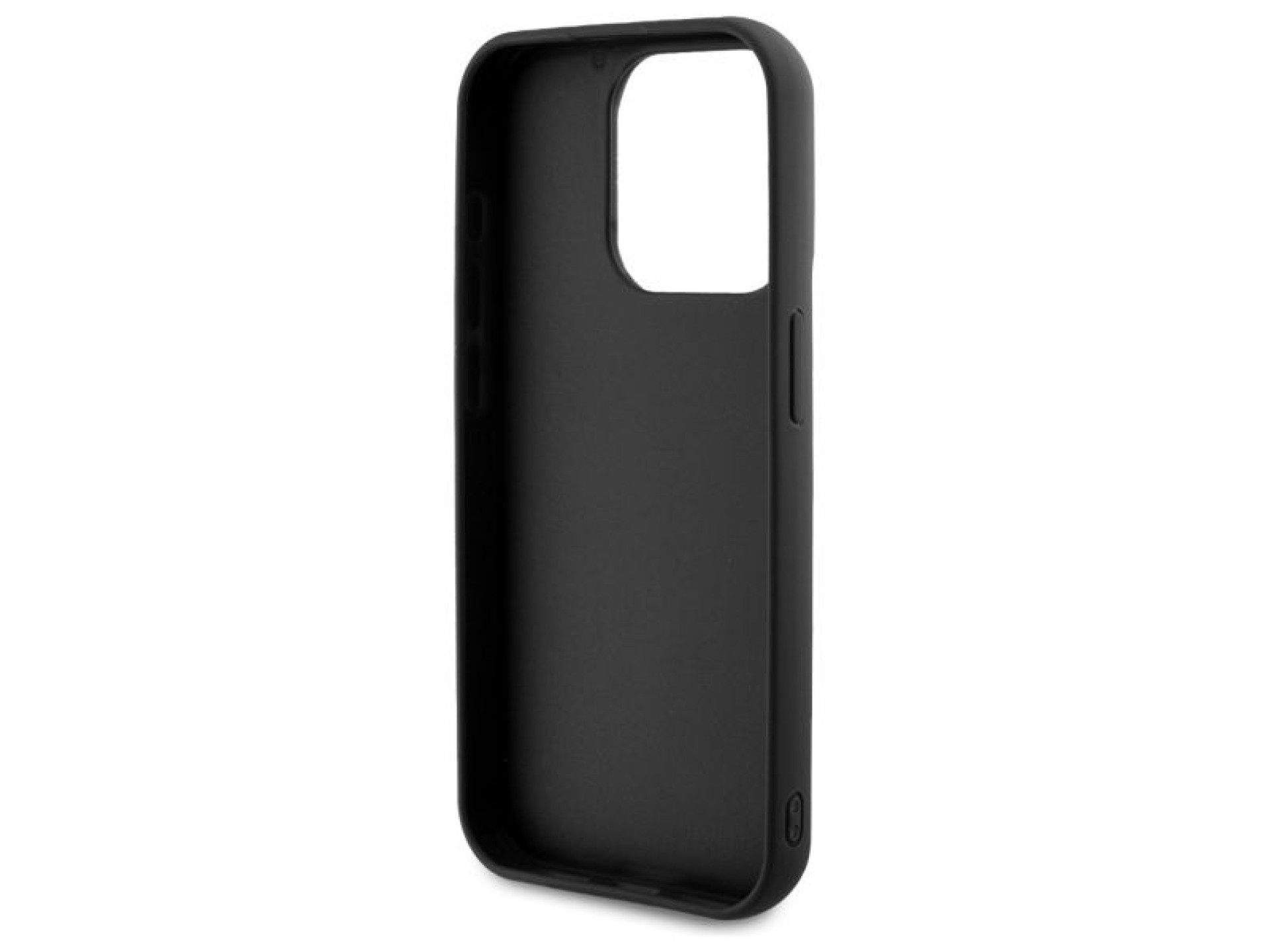 Funda de goma 3D con la firma de Karl Lagerfeld para iPhone 15 Pro Max - Negra