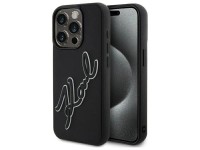 Funda de goma 3D con la firma de Karl Lagerfeld para iPhone 15 Pro Max - Negra Funda de goma 3D con la firma de Karl Lagerfeld para iPhone 15 Pro Max - Negra
