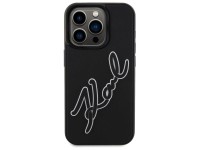 Funda de goma 3D con la firma de Karl Lagerfeld para iPhone 15 Pro Max - Negra Funda de goma 3D con la firma de Karl Lagerfeld para iPhone 15 Pro Max - Negra