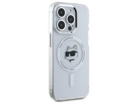 Capa MagSafe Karl Lagerfeld IML Metal Choupette Head para iPhone 15 Pro - Branca Capa MagSafe Karl Lagerfeld IML Metal Choupette Head para iPhone 15 Pro - Branca