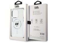 Capa MagSafe Karl Lagerfeld IML Metal Choupette Head para iPhone 15 Pro Max - Branca Capa MagSafe Karl Lagerfeld IML Metal Choupette Head para iPhone 15 Pro Max - Branca