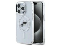 Capa MagSafe Karl Lagerfeld IML Metal Karl&Choupette Head para iPhone 15 Pro - Branca Capa MagSafe Karl Lagerfeld IML Metal Karl&Choupette Head para iPhone 15 Pro - Branca