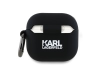 Capa 3D de silicone com a cabeça de Karl Lagerfeld para AirPods 4 - Preta Capa 3D de silicone com a cabeça de Karl Lagerfeld para AirPods 4 - Preta