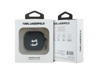 Funda 3D de silicona con cabeza de Choupette de Karl Lagerfeld para AirPods 4 - Negra Funda 3D de silicona con cabeza de Choupette de Karl Lagerfeld para AirPods 4 - Negra