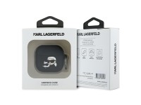 Karl Lagerfeld Silicone Karl&Chaupette Head 3D Case for AirPods 4 - Black Karl Lagerfeld Silicone Karl&Chaupette Head 3D Case for AirPods 4 - Black