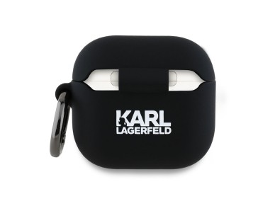 Karl Lagerfeld Silicone Karl Head 3D Case for AirPods 4 - Black Karl Lagerfeld Silicone Karl Head 3D Case for AirPods 4 - Black