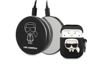 Funda Karl Lagerfeld Ikonik para AirPods + Powerbank - Negra