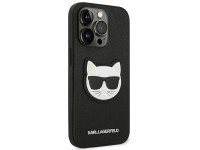 Karl Lagerfeld Saffiano Choupette Head Patch Case for iPhone 14 Pro - Black Karl Lagerfeld Saffiano Choupette Head Patch Case for iPhone 14 Pro - Black