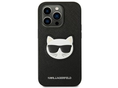 Karl Lagerfeld Saffiano Choupette Head Patch Case for iPhone 14 Pro Max - Black Karl Lagerfeld Saffiano Choupette Head Patch Case for iPhone 14 Pro Max - Black