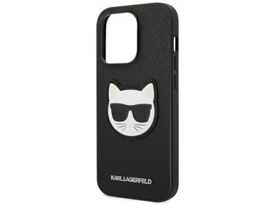 Karl Lagerfeld Saffiano Choupette Head Patch Case for iPhone 14 Pro Max - Black Karl Lagerfeld Saffiano Choupette Head Patch Case for iPhone 14 Pro Max - Black