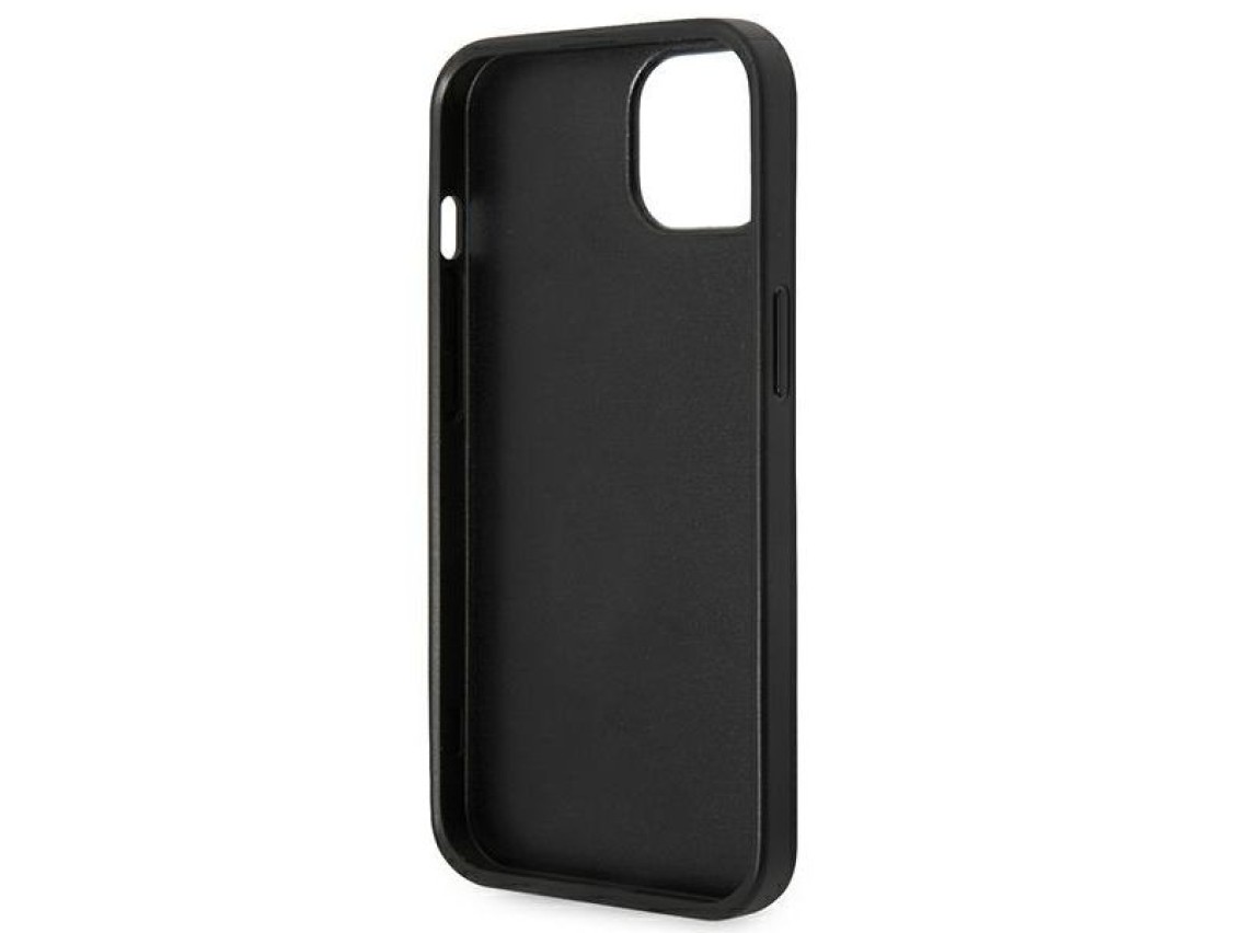 Capa Karl Lagerfeld Saffiano Choupette Head Patch para iPhone 14 Plus - prata