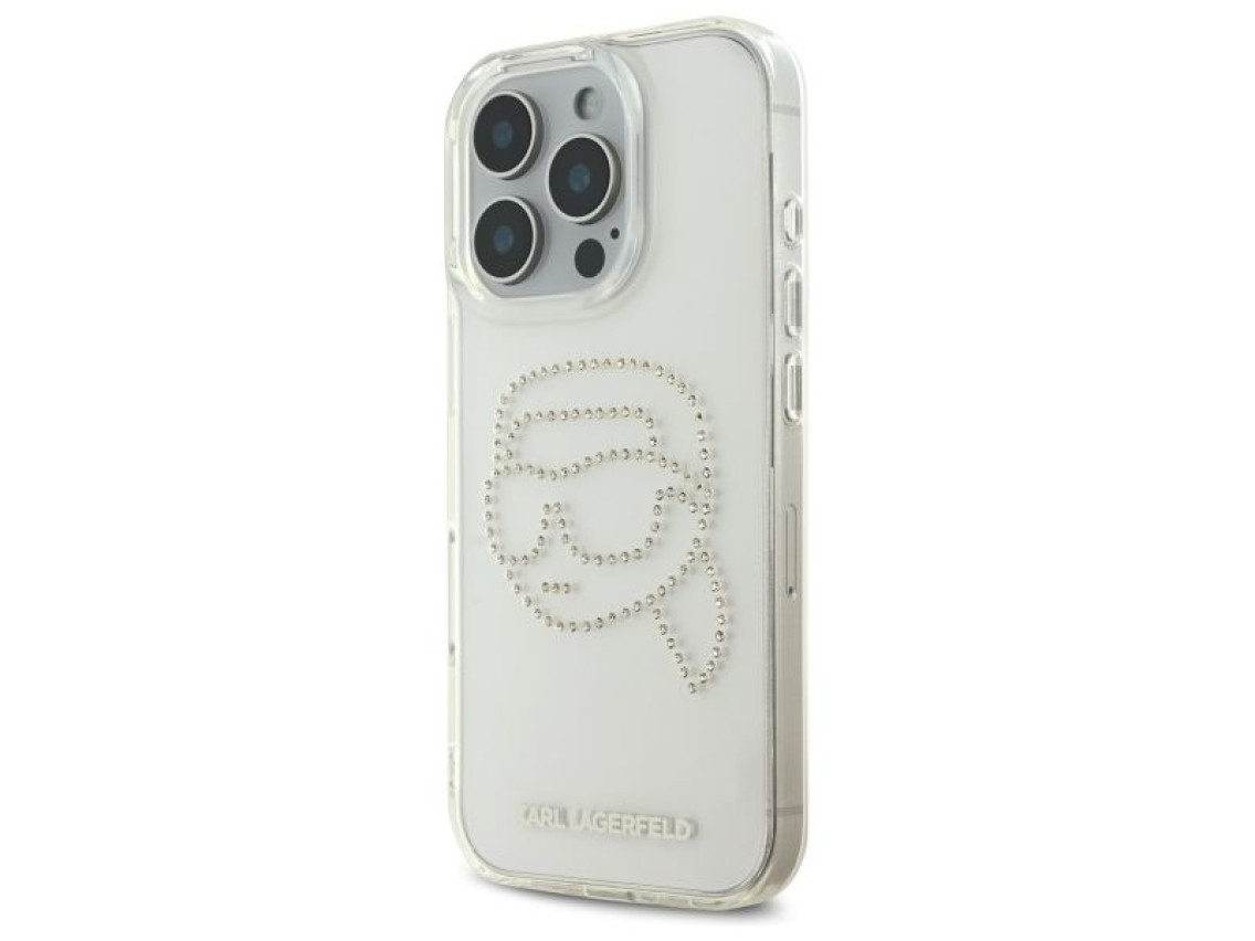 Karl Lagerfeld KLHCP16XHKHDCELT iPhone 16 Pro Max 6.9" transparent hardcase IML Rhinestones Karl Hea