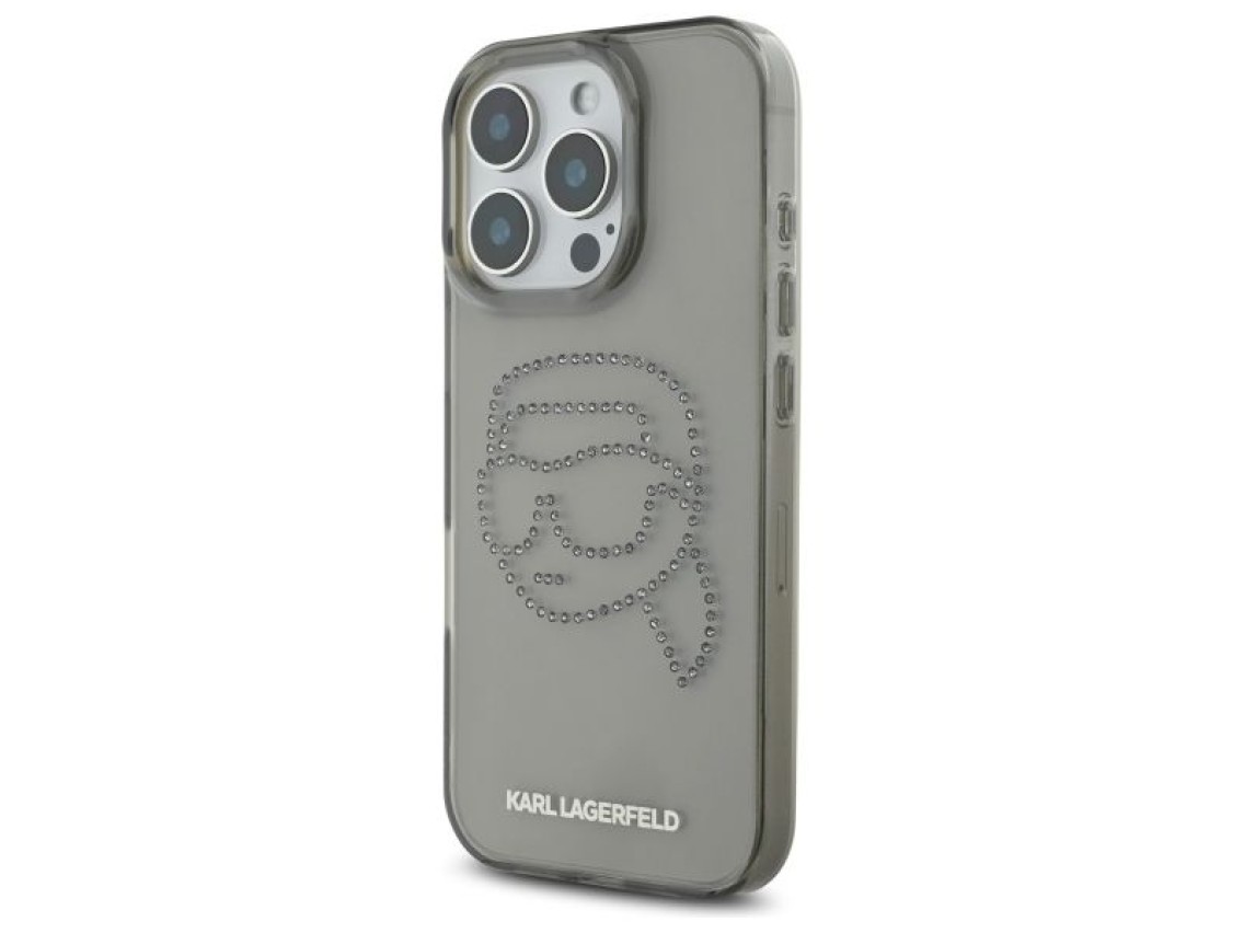 Karl Lagerfeld KLHCP16XHKHDCELK iPhone 16 Pro Max 6.9" black/black hardcase IML Rhinestones Karl Hea