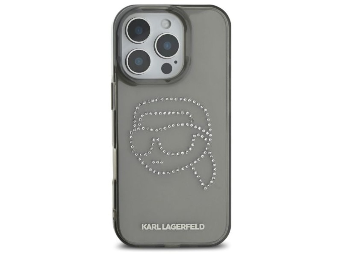 Karl Lagerfeld KLHCP16XHKHDCELK iPhone 16 Pro Max 6.9" black/black hardcase IML Rhinestones Karl Hea