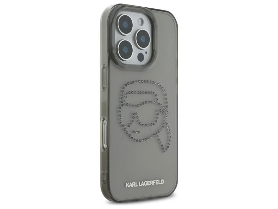 Karl Lagerfeld KLHCP16XHKHDCELK iPhone 16 Pro Max 6.9" black/black hardcase IML Rhinestones Karl Hea
