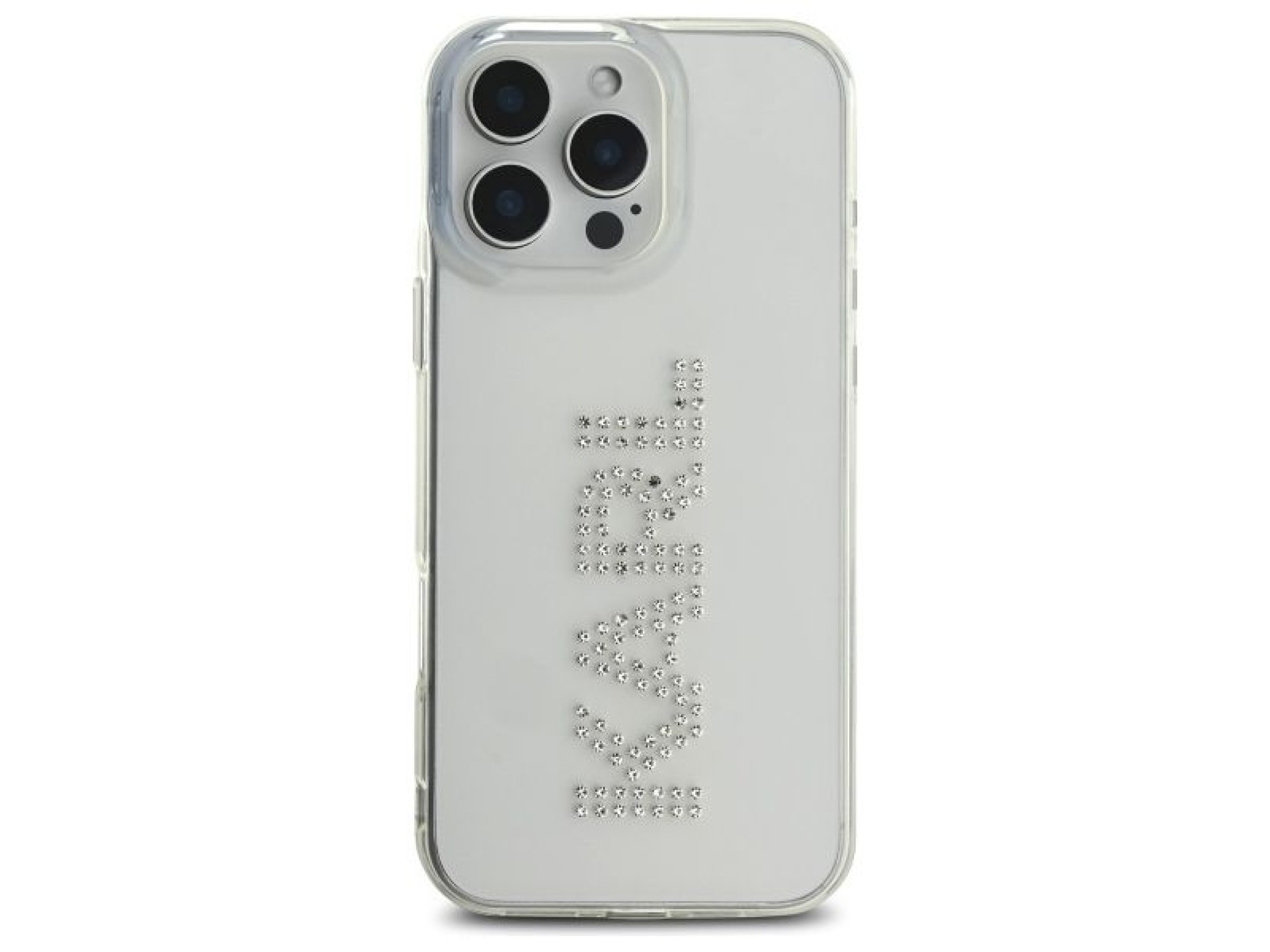 Funda rígida transparente Karl Lagerfeld KLHCP16XHKLSTDCT para iPhone 16 Pro Max de 6,9