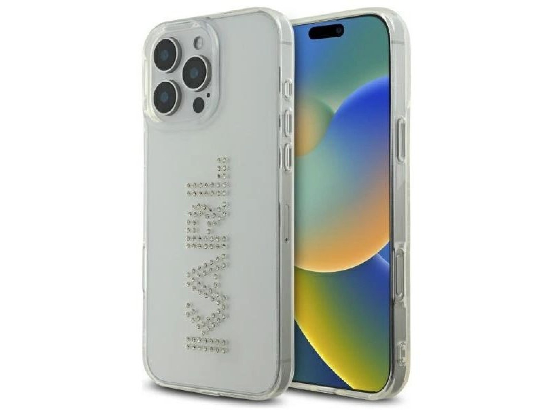 Funda rígida transparente Karl Lagerfeld KLHCP16XHKLSTDCT para iPhone 16 Pro Max de 6,9