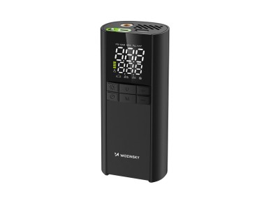Compresor Wozinsky WPEP-8000, bomba el�ctrica, bater�a externa de 8000 mAh, linterna - negro