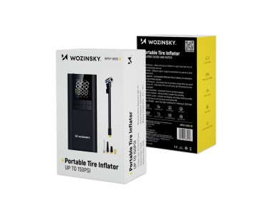 Compresor Wozinsky WPEP-8000, bomba el�ctrica, bater�a externa de 8000 mAh, linterna - negro