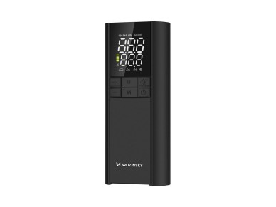 Compresor Wozinsky WPEP-8000, bomba el�ctrica, bater�a externa de 8000 mAh, linterna - negro