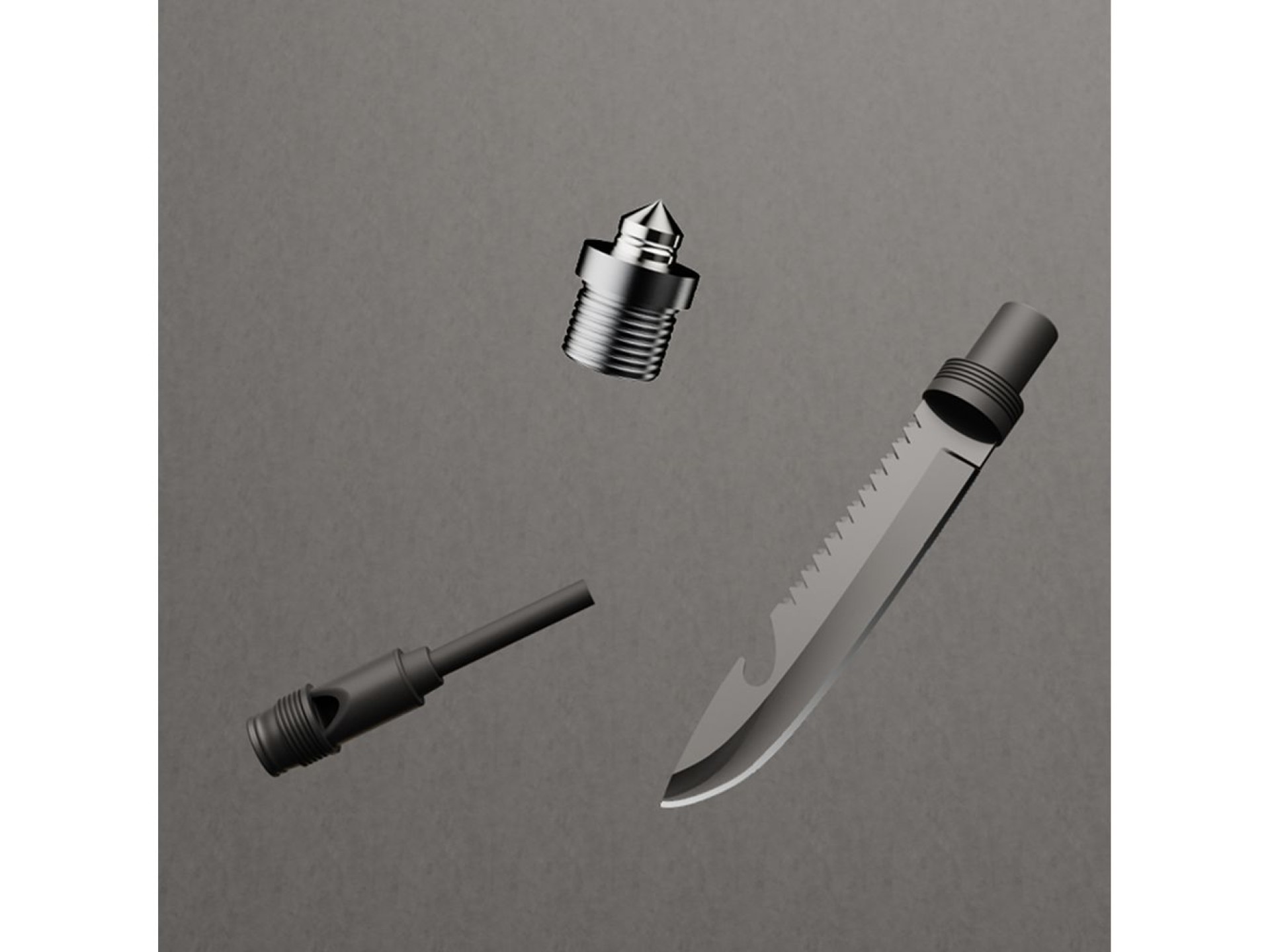 Pala multifuncional de supervivencia y bushcraft Wozinsky WSS-211 con rompecuchillos, pedernal, silb