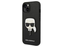 Karl Lagerfeld Saffiano Karl's Head Patch Case for iPhone 14 Plus - Black Karl Lagerfeld Saffiano Karl's Head Patch Case for iPhone 14 Plus - Black