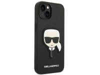 Karl Lagerfeld Saffiano Karl's Head Patch Case for iPhone 14 Plus - Black Karl Lagerfeld Saffiano Karl's Head Patch Case for iPhone 14 Plus - Black
