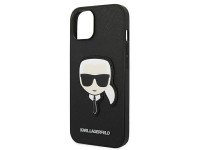 Karl Lagerfeld Saffiano Karl's Head Patch Case for iPhone 14 Plus - Black Karl Lagerfeld Saffiano Karl's Head Patch Case for iPhone 14 Plus - Black