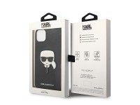Karl Lagerfeld Saffiano Karl's Head Patch Case for iPhone 14 Plus - Black Karl Lagerfeld Saffiano Karl's Head Patch Case for iPhone 14 Plus - Black