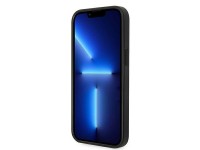 Capa Karl Lagerfeld Saffiano com patch da cabeça de Karl para iPhone 14 - prateada Capa Karl Lagerfeld Saffiano com patch da cabeça de Karl para iPhone 14 - prateada