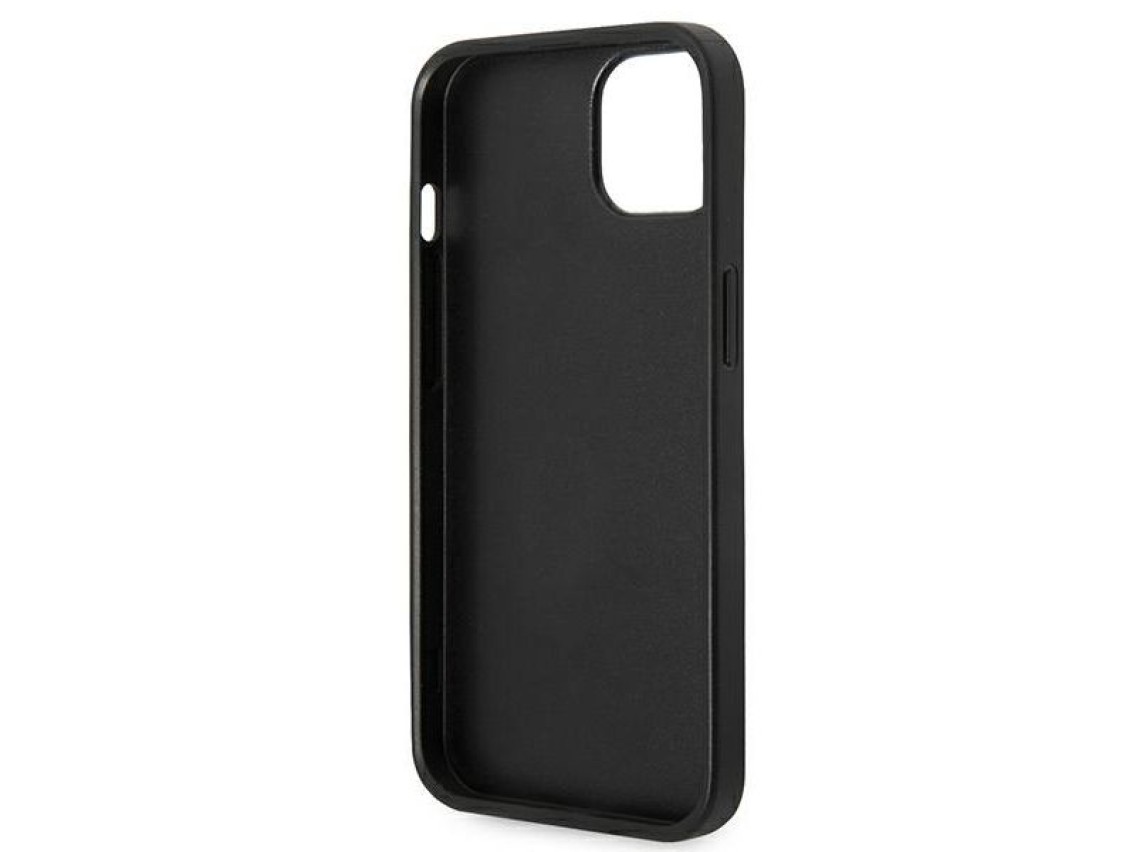 Capa Karl Lagerfeld Saffiano Karl's Head Patch para iPhone 14 Plus - prata
