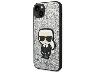 Karl Lagerfeld KLHCP14MGFKPG iPhone 14 Plus 6.7 "hardcase silver / silver Glitter Flakes Ikonik Karl Lagerfeld KLHCP14MGFKPG iPhone 14 Plus 6.7 "hardcase silver / silver Glitter Flakes Ikonik