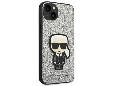 Karl Lagerfeld KLHCP14MGFKPG iPhone 14 Plus 6.7 "hardcase silver / silver Glitter Flakes Ikonik Karl Lagerfeld KLHCP14MGFKPG iPhone 14 Plus 6.7 "hardcase silver / silver Glitter Flakes Ikonik