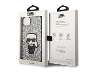 Karl Lagerfeld KLHCP14MGFKPG iPhone 14 Plus 6.7" carcasa rígida plateada / purpurina plateada Ikonik Karl Lagerfeld KLHCP14MGFKPG iPhone 14 Plus 6.7" carcasa rígida plateada / purpurina plateada Ikonik