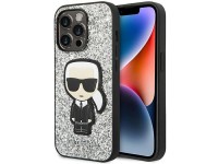Karl Lagerfeld KLHCP14XGFKPG iPhone 14 Pro Max 6.7 "hardcase silver / silver Glitter Flakes Ikonik Karl Lagerfeld KLHCP14XGFKPG iPhone 14 Pro Max 6.7 "hardcase silver / silver Glitter Flakes Ikonik