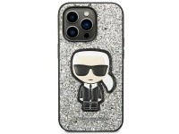 Karl Lagerfeld KLHCP14XGFKPG iPhone 14 Pro Max 6.7 "hardcase silver / silver Glitter Flakes Ikonik Karl Lagerfeld KLHCP14XGFKPG iPhone 14 Pro Max 6.7 "hardcase silver / silver Glitter Flakes Ikonik