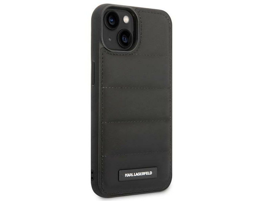 Karl Lagerfeld Puffy Elongated Logo iPhone 14 Case - Black