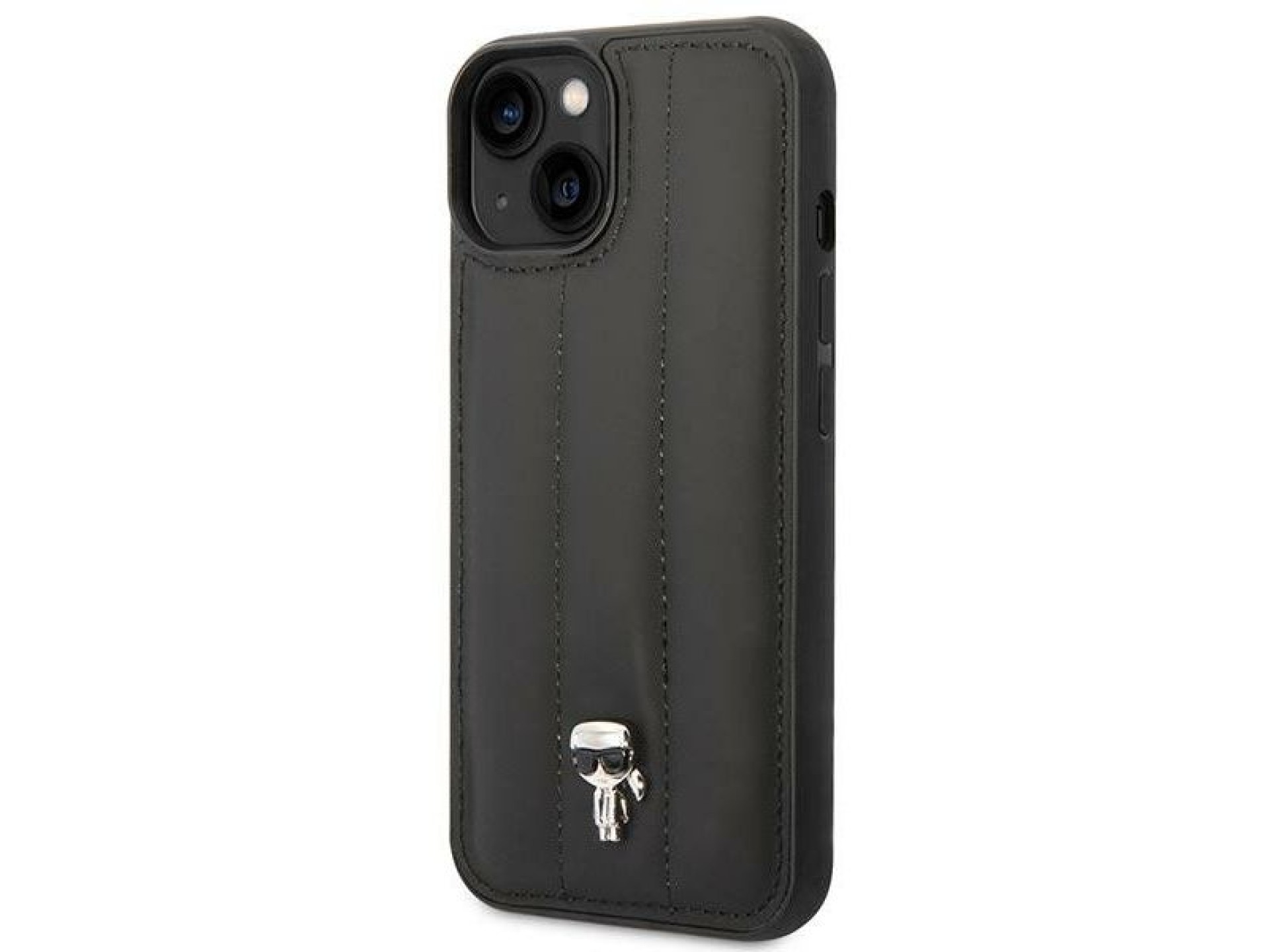 Karl Lagerfeld Puffy Ikonik Pin Case for iPhone 14 Plus - Black