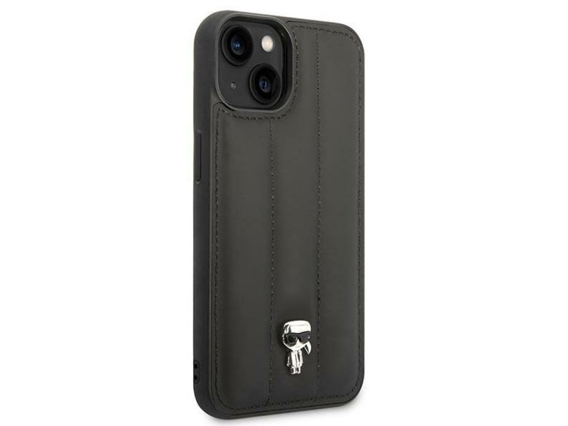 Karl Lagerfeld Puffy Ikonik Pin Case for iPhone 14 Plus - Black