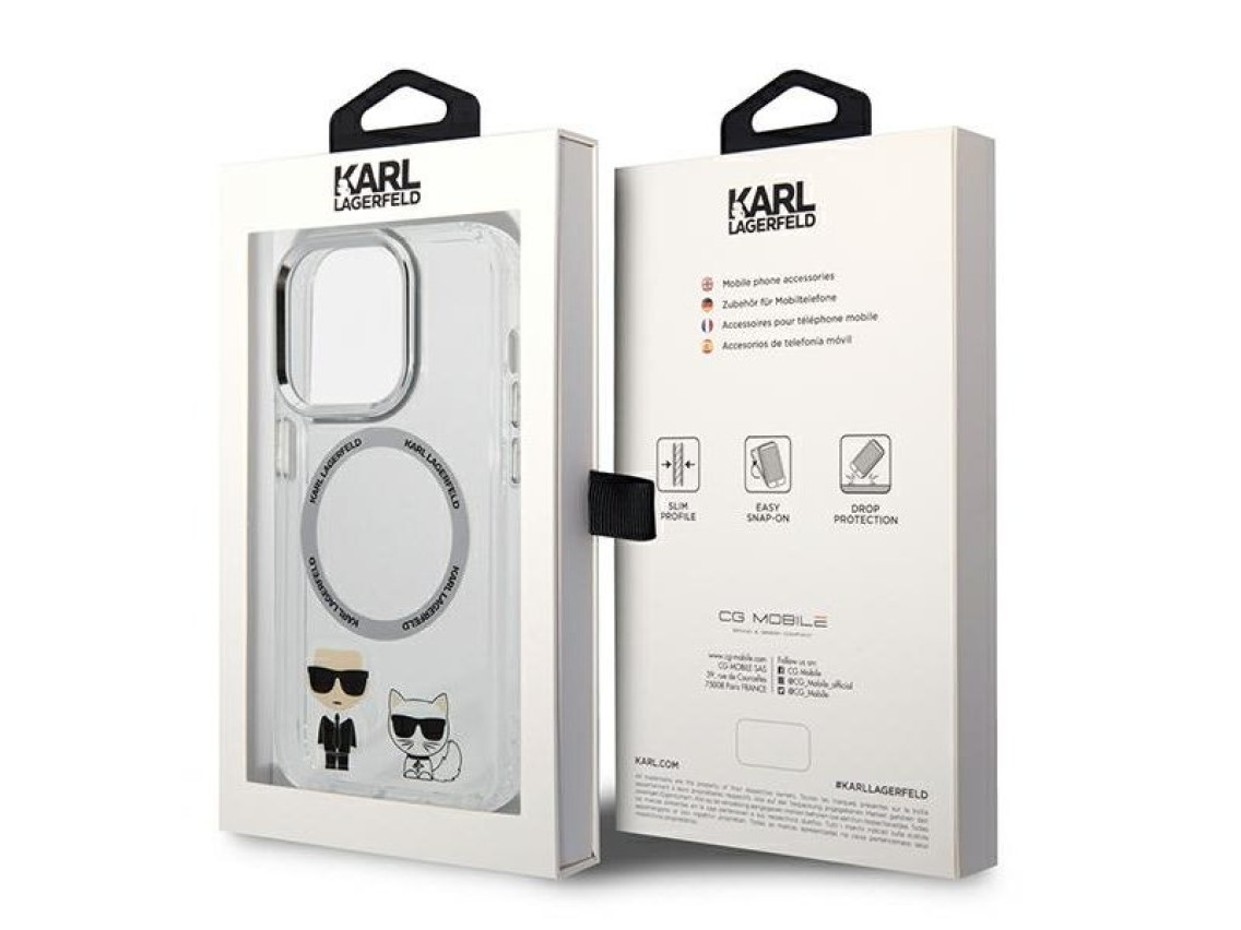 Karl Lagerfeld KLHMP14XHKCT iPhone 14 Pro Max 6.7" carcasa rígida transparente / transparente Karl &