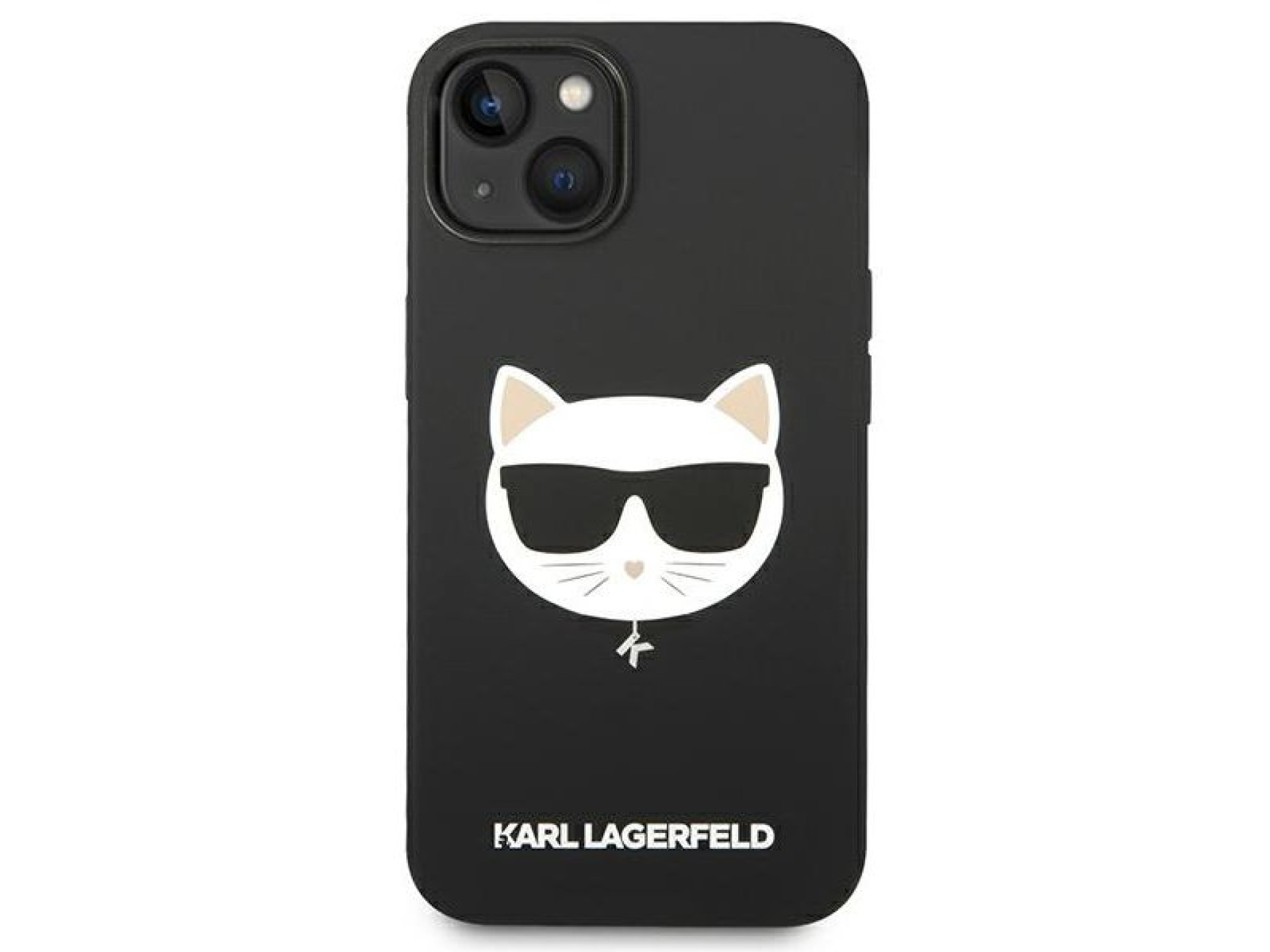 Capa rígida preta Karl Lagerfeld KLHMP14MSLCHBK para iPhone 14 Plus de 6,7 polegadas com conector Ch