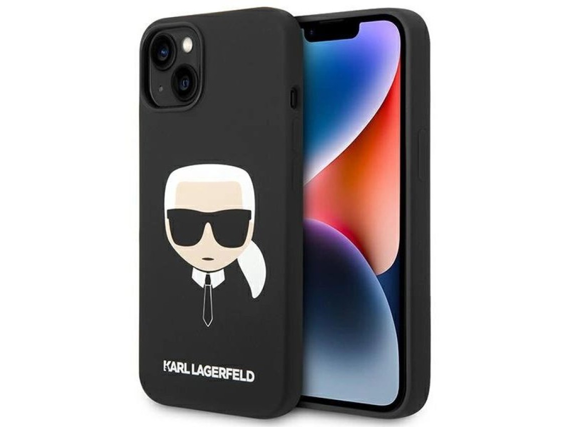Karl Lagerfeld Silicone Karl's Head MagSafe case for iPhone 14 Plus - black