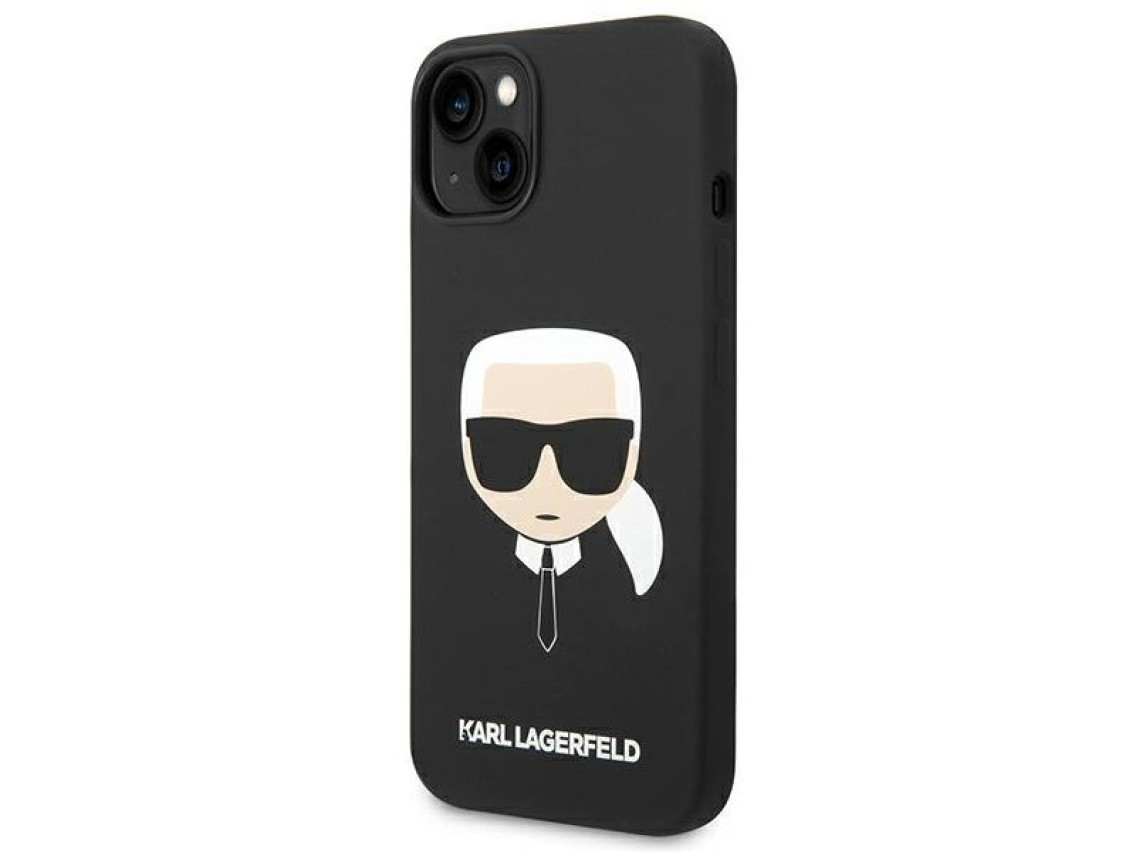 Karl Lagerfeld Silicone Karl's Head MagSafe case for iPhone 14 Plus - black