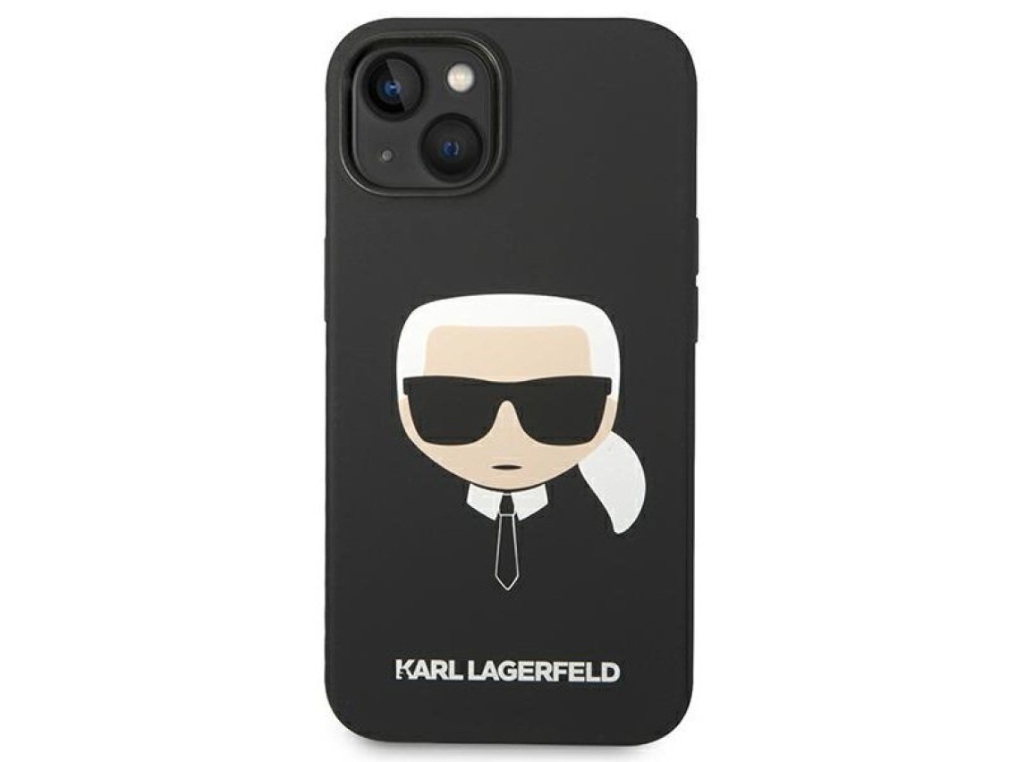 Karl Lagerfeld Silicone Karl's Head MagSafe case for iPhone 14 Plus - black