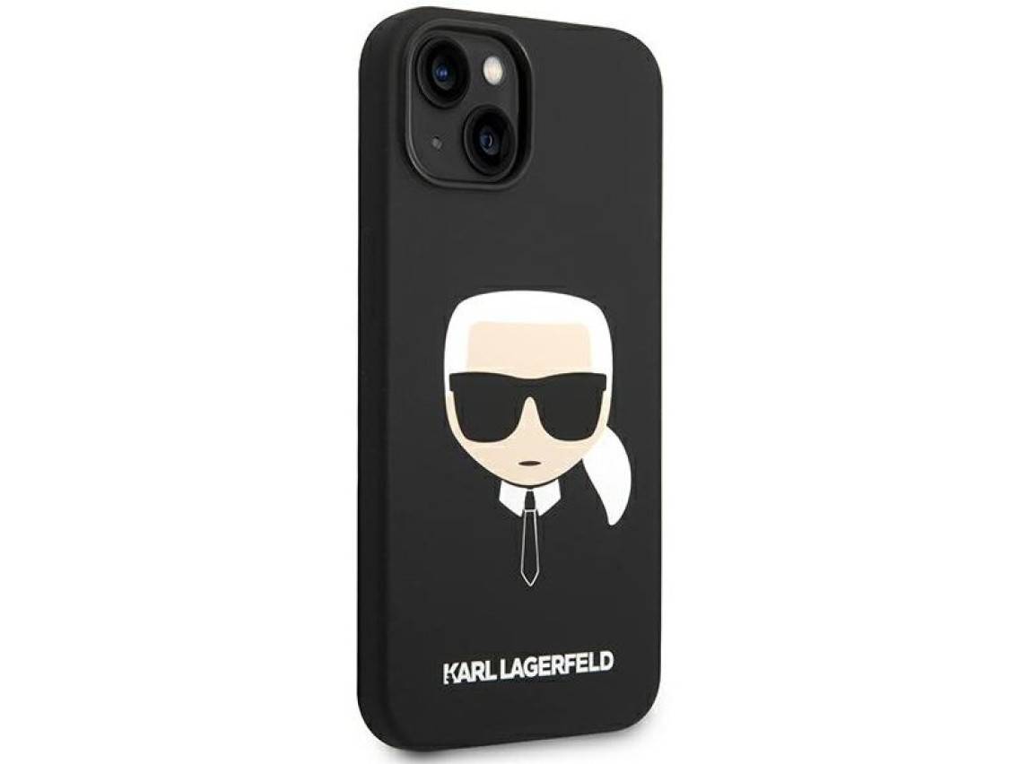 Karl Lagerfeld Silicone Karl's Head MagSafe case for iPhone 14 Plus - black