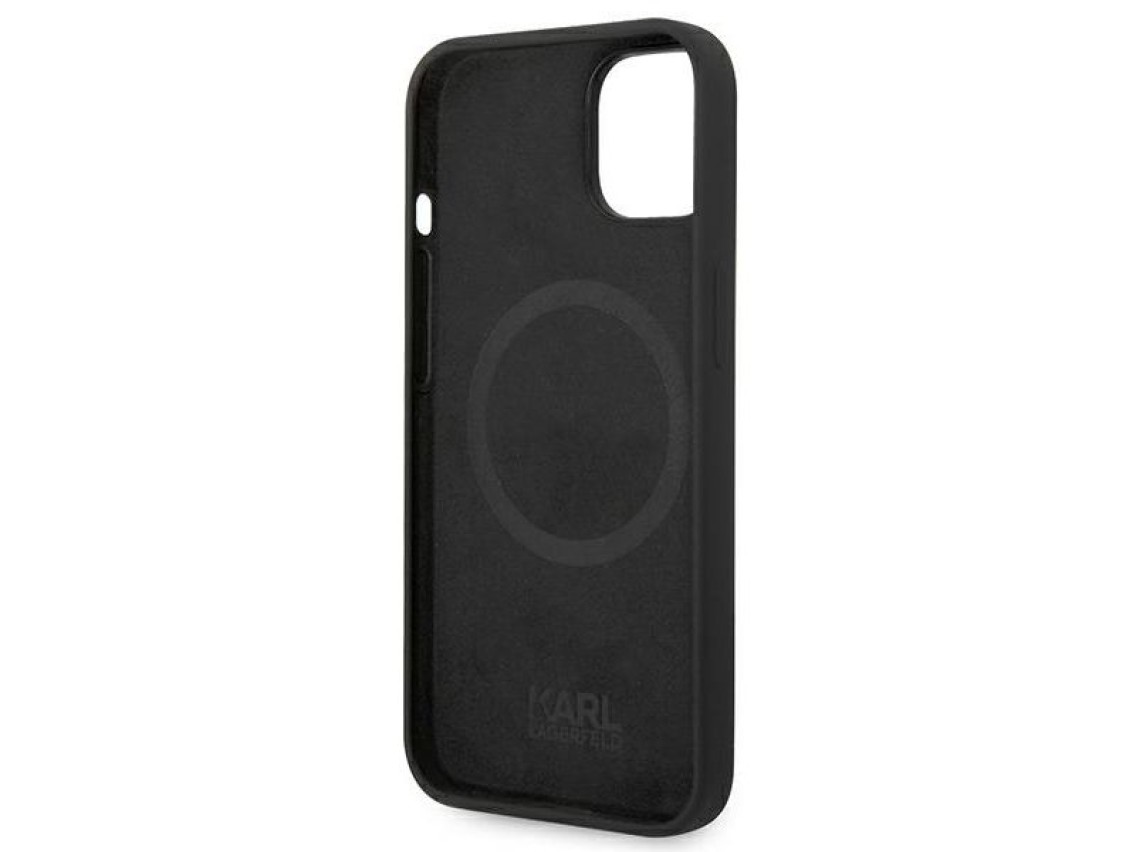 Karl Lagerfeld Silicone Karl's Head MagSafe case for iPhone 14 Plus - black