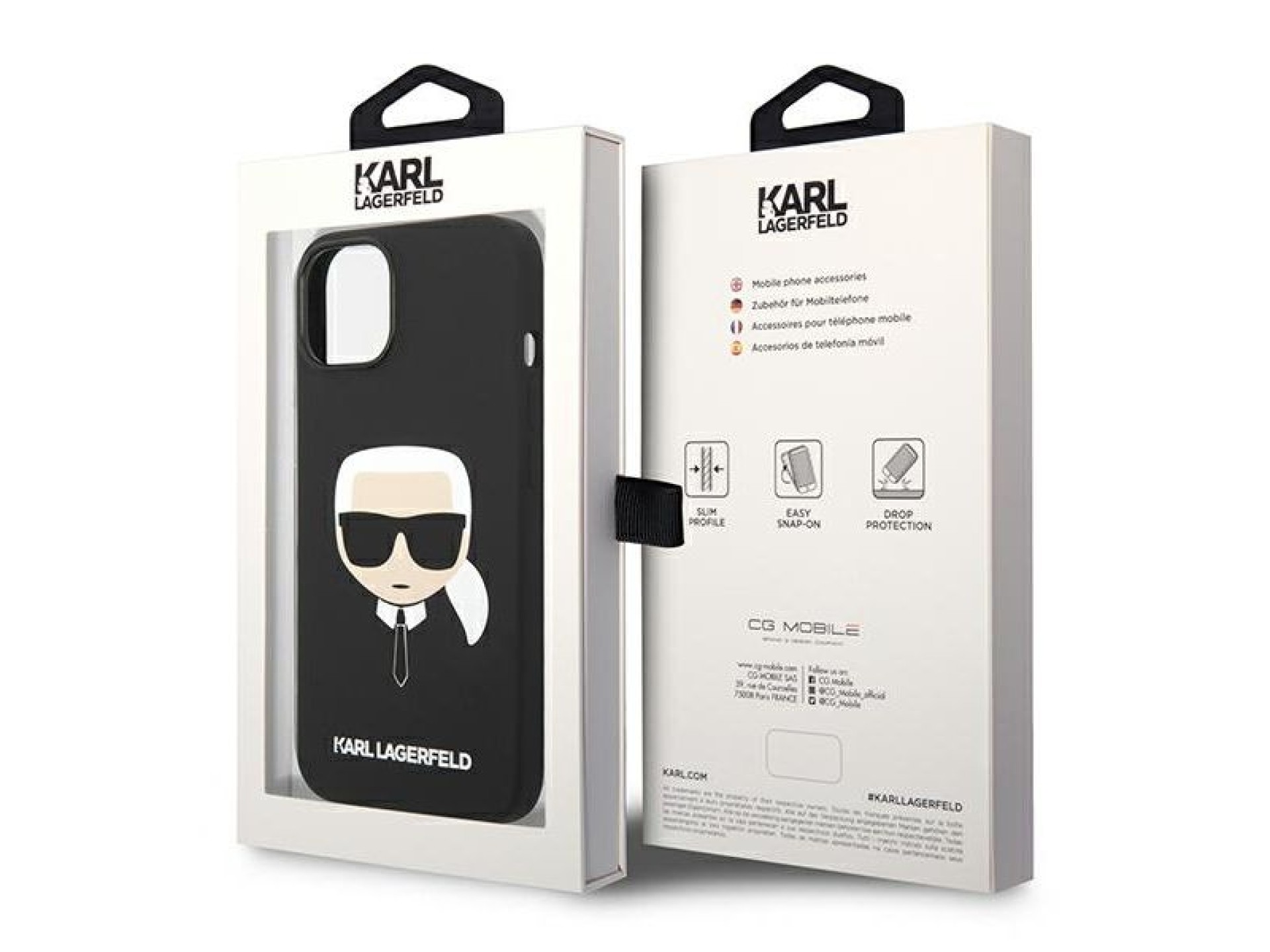 Karl Lagerfeld Silicone Karl's Head MagSafe case for iPhone 14 Plus - black