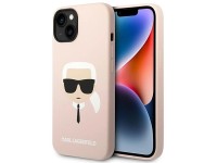 Karl Lagerfeld Silicone Karl's Head MagSafe Case for iPhone 14 Plus - Light Pink