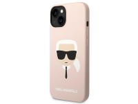 Karl Lagerfeld Silicone Karl's Head MagSafe Case for iPhone 14 Plus - Light Pink